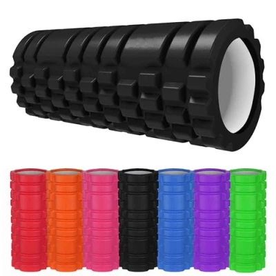 Image of Yoga Massager Foam Roller for Deep Tissue Muscle Massage, Trigger Point, Fitness Gym Physio Muscles Therapy (Black)