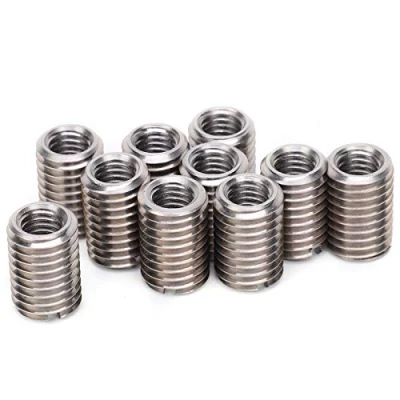 Image of 10Pcs Male Female Reducing Nuts Thread M8 x 1.25mm M12 1.75mm Inserts Stainless Steel Fastener