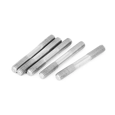 Image of Sourcingmap M5x40mm 304 Stainless Steel Double End Threaded Stud Screw Bolt 5Pcs