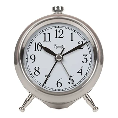 Image of La Crosse Technology Small Silver Metal Alarm Clock, Pack of 1