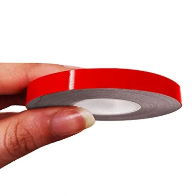 Image of 4R Quattroerre.it 10481 Trim Stripes3 Adhesive Strips for Cars, Red, 7 mm x 10 mt
