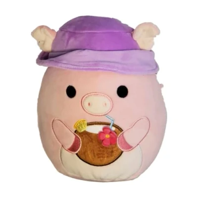Image of Squishmallows 8&#039;&#039; Peter The Pig with Hat, Pink