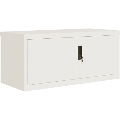 Image of vidaXL Steel File Cabinet Lockable, Ample Storage Space, Versatile Use in Office, Clean White Design