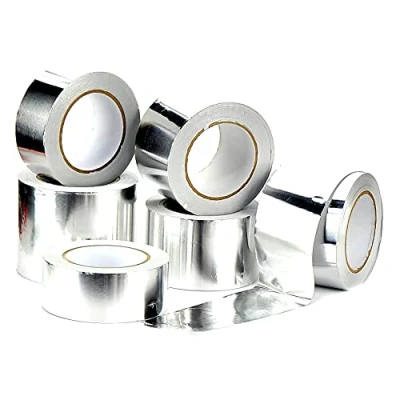 Image of Aluminium Foil Tape Self Adhesive Shiny Metal Silver Heavy Duty Insulation 72mm x 50m (1 Roll)