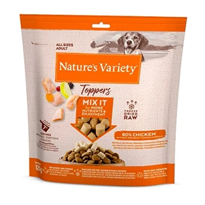 Image of Nature&#039;s Variety Freezed Dried Chicken Toppers for Adult Dogs 120 g