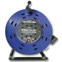 Image of METAL FRAMED CABLE DRUM 12&quot; 4X 13A 40M 2250 4 By PRO ELEC