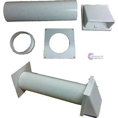 Image of Manrose 100mm tumble dryer venting kit wall ducting ventilation fan 7208W
