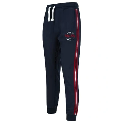 Image of Tokyo Laundry Taper Cuffed Joggers with Tape Detail in Sky Captain Navy Marl XXL