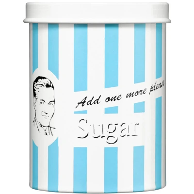 Image of Premier Housewares Candy Stripe Sugar Canister Blue