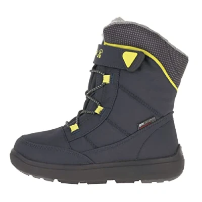 Image of Kamik Unisex_Child Stance2 Snow Boot, Navy Yellow Nay, 1.5 UK