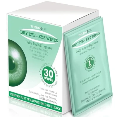Image of ThermoDR Dry Eye Relief: Premium Eyelid Wipes for Blepharitis and Eyes Ultimate Refreshed Revitalized Eyes, 30, 1.0 count