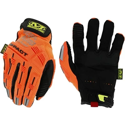 Image of Mechanix Wear Hi Viz M Pact® Gloves (Small, Fluorescent Orange)