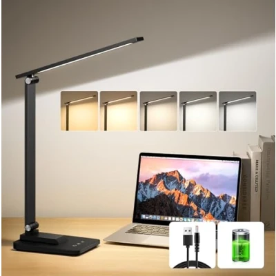 Image of LED Table Lamp Wireless Battery 3600 mAh + 10 Brightness 5 Colour Rechargeable
