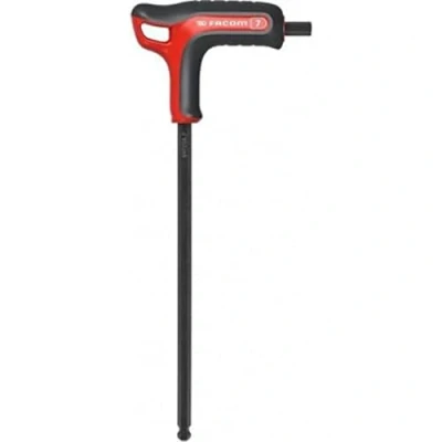 Image of FACOM 84TZSA.7 6 Sided Ball Head Wrench Red/Black, 7 mm