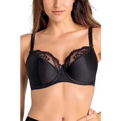 Image of Teyli Women&#039;s Bra Padded Underwired Full Cup Multiway Marte Color Black Size 36HH