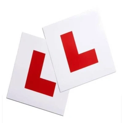 Image of Tech Traders L Plates Fully Magnetic for Car Learning Driver Extra Thick 1.0mm Strong Back Vehicles, Easy to Attach &amp; Remove 2 Pack
