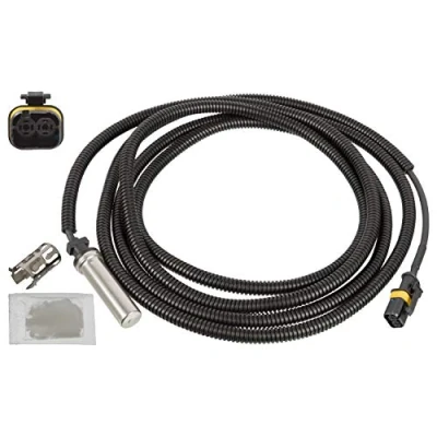 Image of 81271206106, 81271206219 ABS Sensor FEBI BILSTEIN 106485 Rear Axle Right with grease, sleeve 1150Ohm 2960mm