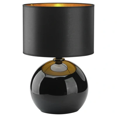 Image of TK Lighting Palla table lamp, Ø 36 cm, black/gold