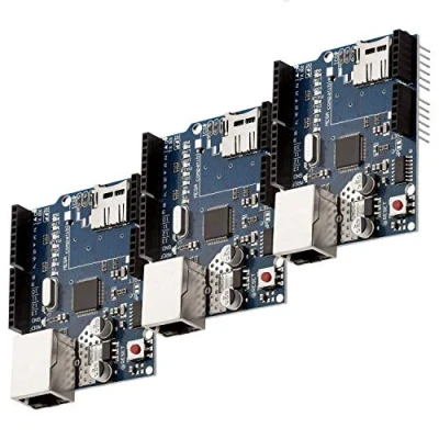 Image of AZDelivery 3 x W5100 Ethernet Shield Breakout Board compatible with Arduino including E Book!