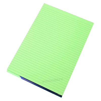 Image of [Pack of 3] Visual Memory Aid A4 Green 100 Page Paper Notepad Refill Memo Lined Writing Pads
