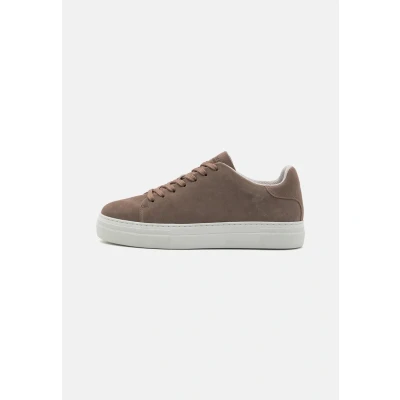 Image of Selected Homme Slhdavid Chunky Trainers, Men&#039;s, Size: 6, Almondine Suede