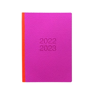 Image of Letts of London Two Tone A5 Academic 22.23 Week to View Diary Pink &amp; Orange