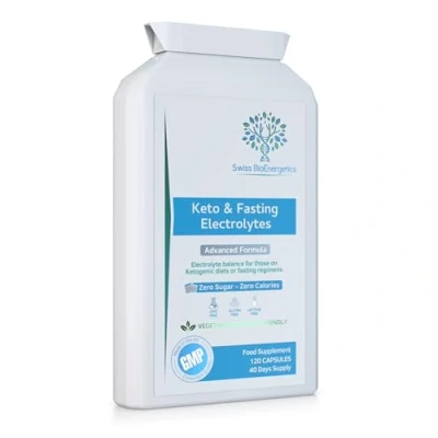 Image of Keto &amp; Fasting Electrolytes 120 Capsules Advanced Rapid Rehydration Formula with a Balanced Magnesium, Sodium, Potassium Chloride Blend Suitable for Ketogenic Diets