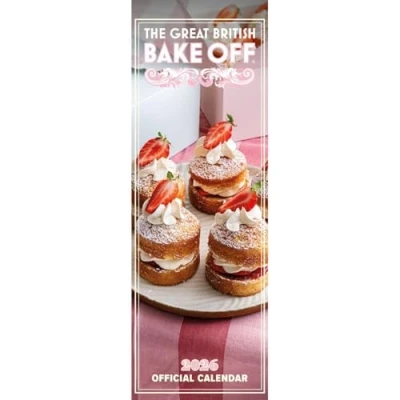 Image of 2026 CALENDAR THE GREAT BRITISH BAKE OFF MONTH TO VIEW SLIM WALL OFFICIAL PRODUCT