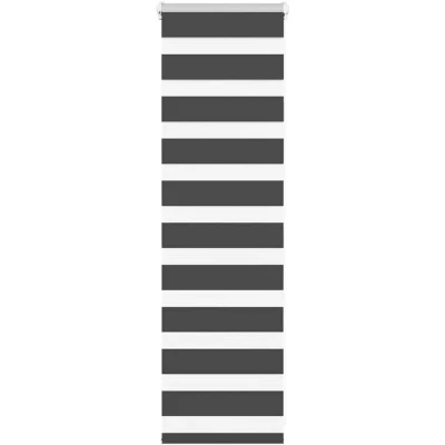 Image of vidaXL Zebra Blind Black 45x100 cm Fabric Width 40.9 Polyester