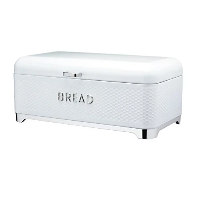 Image of Lovello Retro Ice White Textured Bread Bin