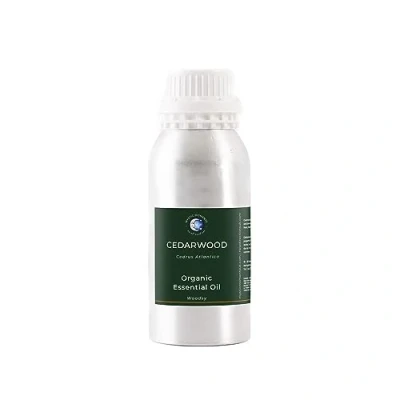 Image of Mystic Moments Organic Cedarwood Essential Oil 1Kg Pure &amp; Natural for Diffusers, Aromatherapy Massage Blends Vegan GMO Free