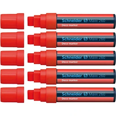 Image of Schneider Maxx 260 Chalk Marker Red (Pack of 5)