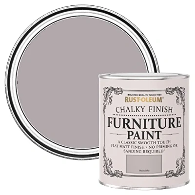 Image of Rust Oleum Purple Upcycled Furniture Paint in Chalky Finish Babushka 750ml