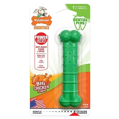 Image of Nylabone Power Chew Textured Dental Toy Chicken Medium for dogs up to 16kg