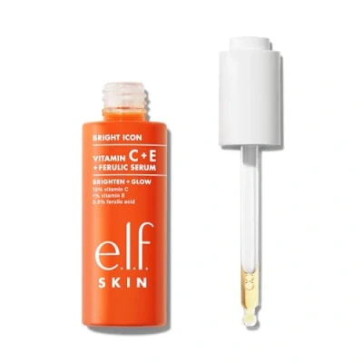 Image of e.l.f. Skin Bright Icon Vitamin C + E Ferulic Serum, Brightening &amp; Soothing Face Helps Even Tone, Vegan Cruelty Free, 30ml