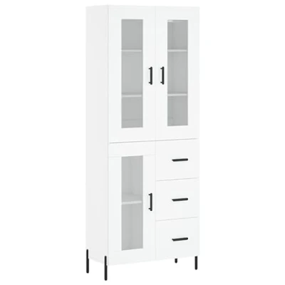 Image of vidaXL Highboard Sideboard Cupboard Storage Cabinet White Engineered Wood