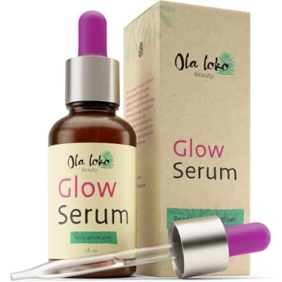 Image of Ola Loko Glow Vitamin C Serum Face Brightening with Hyaluronic Acid &amp; Niacinamide, Brightens, Hydrates, and Reduces Dark Spots,