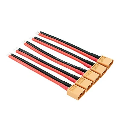 Image of BDHI 5pcs XT60 / XT 60 Male Connectors w/ 10cm 14awg Wire for Turnigy/Zippy(BDHI 24)