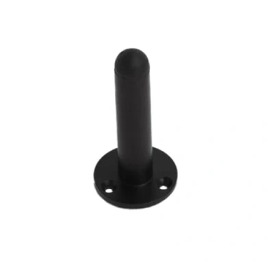 Image of Vibe Projection Door Stop Matt 63mm on Black, Stopper, Rubber Bumper to Protect Door, Walls, and Skirting for Internal Use