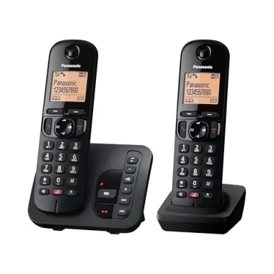 Image of Panasonic KX TGC262 Digital Cordless Phones: 18 min answering machine, dedicated call block button, an easy to read dot matrix display and a hands free speakerphone