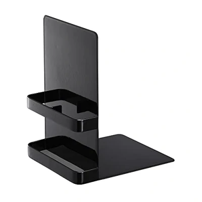 Image of Yamazaki 6873 TOWER Bookends, black, Steel, Minimalist, 12 x 15 18 cm