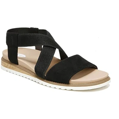 Image of Dr. Scholl&#039;s Shoes Women&#039;s Islander Sandal, Black Microfiber, 5 UK