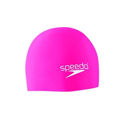 Image of Speedo Unisex Swim Cap Silicone Elastomeric, Pink, One Size UK