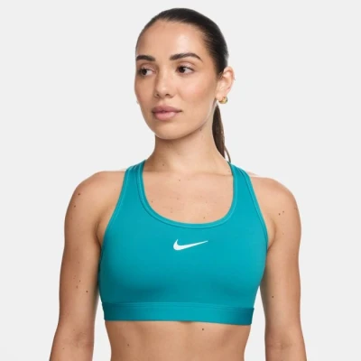 Image of Nike Swoosh Medium Support Bra XS Blue