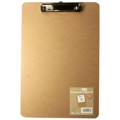 Image of eco A4 Masonite Strong Clipboard with Low Profile Metal Clip, eco167