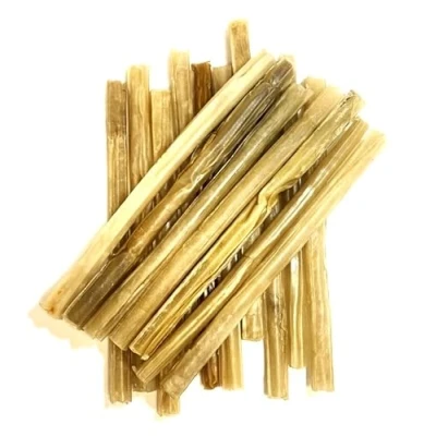 Image of Cigar Chews Thick 10&quot; x 10 Natural Rawhide Dog Treats Pressed Rolls RHS
