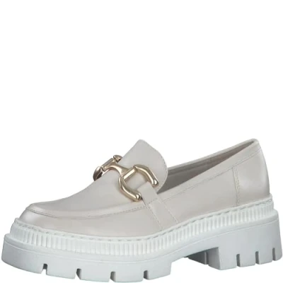 Image of MARCO TOZZI Women&#039; 2 84702 20 Loafer, Cream Gold, 6.5 UK