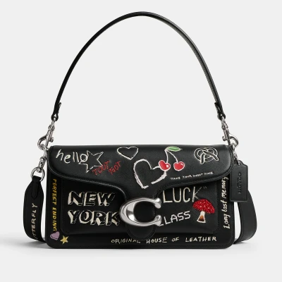 Image of Coach Sketch Print Shoulder BAG Handbag, Women&#039;s, Size: One Size, Black