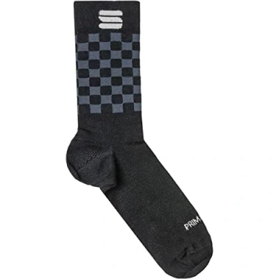 Image of Sportful 1122512 CHECKMATE WINT Socks Unisex Black Galaxy Blue XL