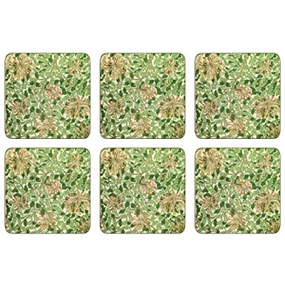 Image of Castle Melamine William Morris Honeysuckle Coasters Set of 6
